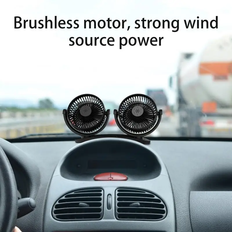 Portable Car Fan Double Head USB Desk Fan Strong Wind Low Noise Cooling Device 360-Degree Rotation Dashboard Accessories For
Portable Car Fan Double Head USB Desk Fan Strong Wind Low Noise Cooling Device 360-Degree Rotation Dashboard Accessories For