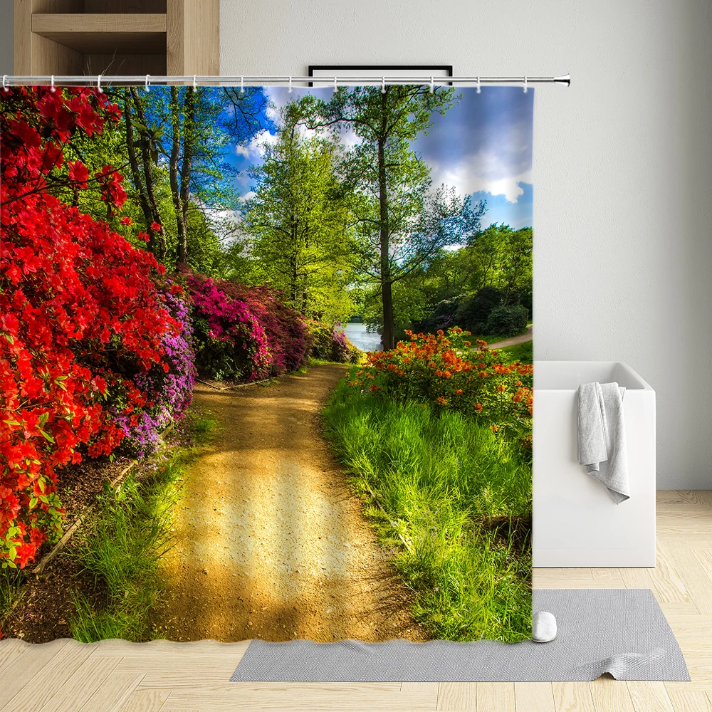 Printing Pastoral Landscape Shower Curtain Leaf Tree Tower Waterproof Cloth Home Bathroom Decoration Products Polyester Washable
Printing Pastoral Landscape Shower Curtain Leaf Tree Tower Waterproof Cloth Home Bathroom Decoration Products Polyester Washable
