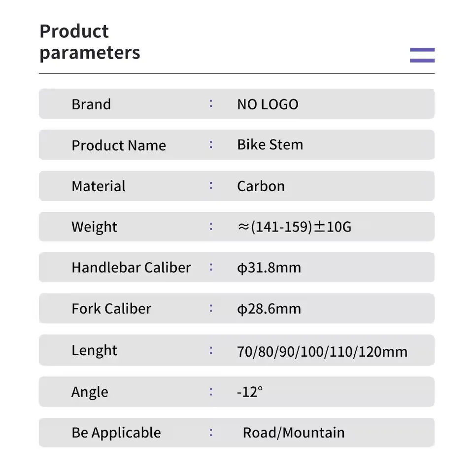 Вынос руля TOSEEK Black Matte T800 из карбонового волокна для MTB/шоссейных велосипедов, 31.8 мм, -12 градусов, 70/80/90/100/110/120 мм
Вынос руля TOSEEK Black Matte T800 из карбонового волокна для MTB/шоссейных велосипедов, 31.8 мм, -12 градусов, 70/80/90/100/110/120 мм