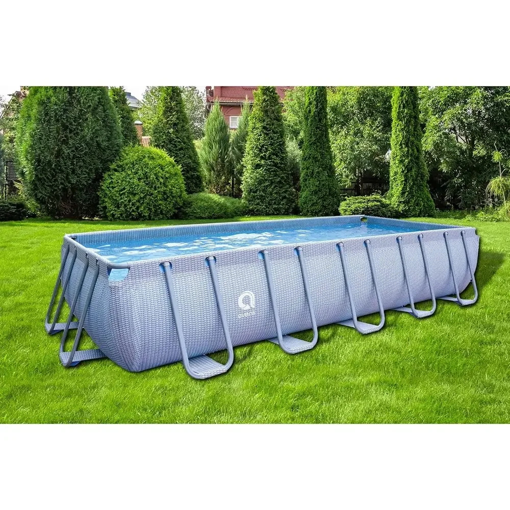 18' x 39.5 Above Ground Swimming Pool with Steel Frame Support, Gray
18' x 39.5 Above Ground Swimming Pool with Steel Frame Support, Gray