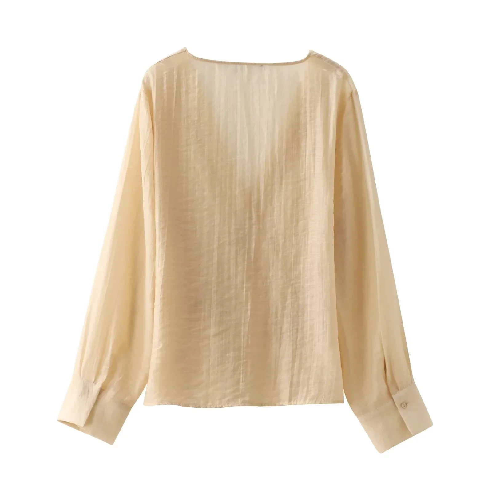 JNLEAOG Faionable Semi-Transparent Double-Breasted Women's irt Street Sle Loose Fit Long Sve V-Ne Polyester Fiber
JNLEAOG Faionable Semi-Transparent Double-Breasted Women's irt Street Sle Loose Fit Long Sve V-Ne Polyester Fiber