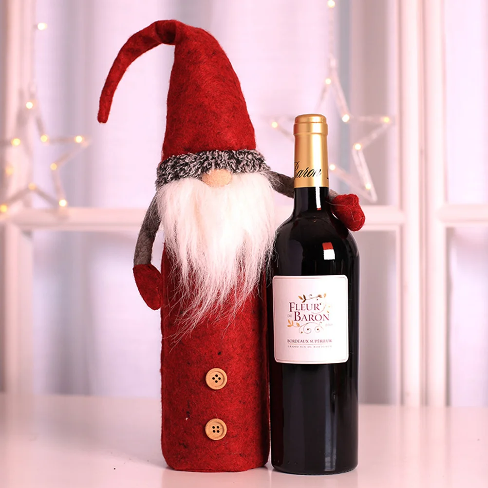 Wine Bottle Cover Red Party Table Decorations Christmas Decoration Home Accessories Bottle Wrap For Festivals Wine Accessories 
Wine Bottle Cover Red Party Table Decorations Christmas Decoration Home Accessories Bottle Wrap For Festivals Wine Accessories