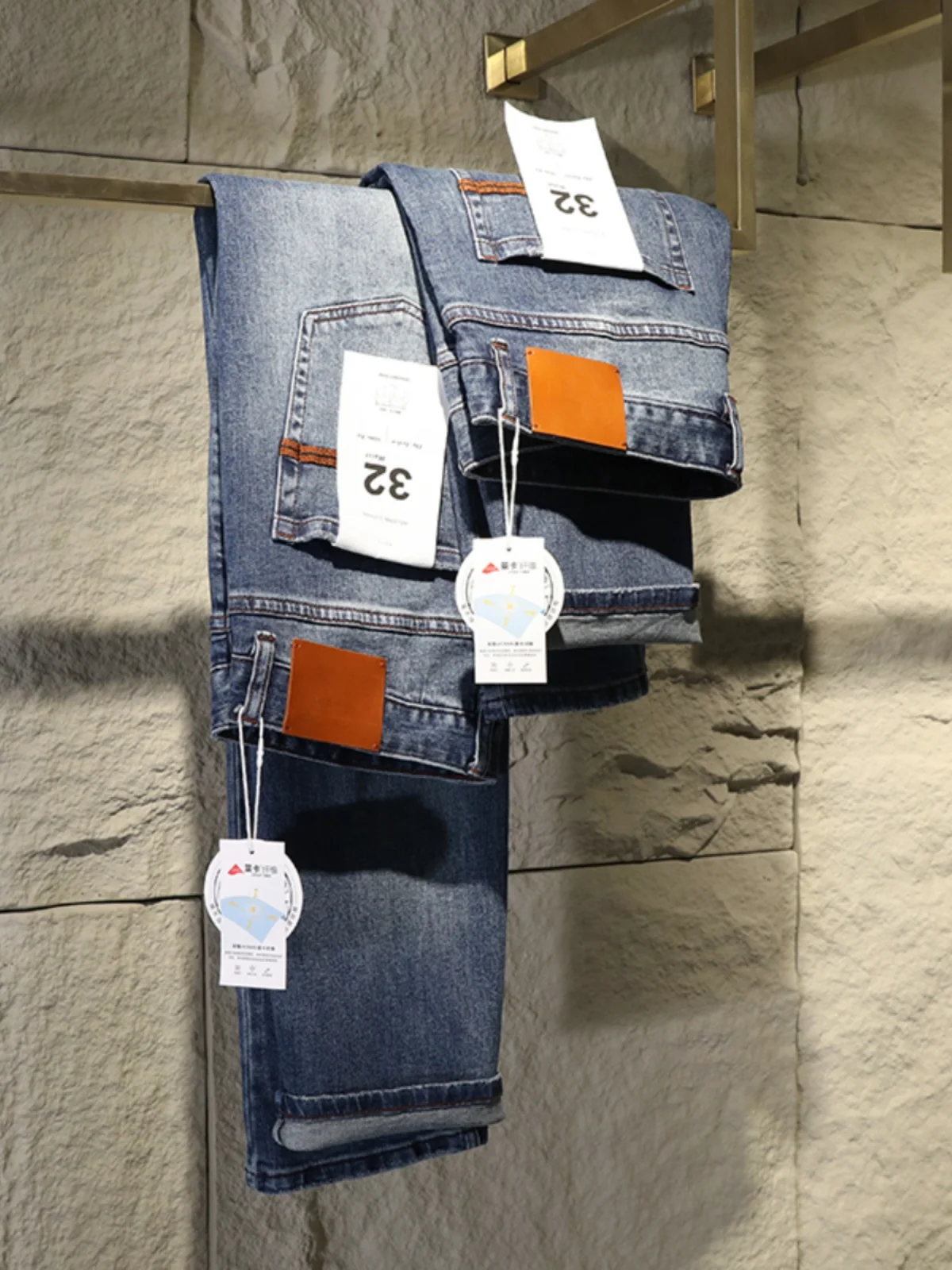 Spring 2024 Men's Fashion High Elastic Straight Leg Slim Fit Color Denim Jeans 69K Washed Cotton Blend Fabric mid Waist...
Spring 2024 Men's Fashion High Elastic Straight Leg Slim Fit Color Denim Jeans 69K Washed Cotton Blend Fabric mid Waist...