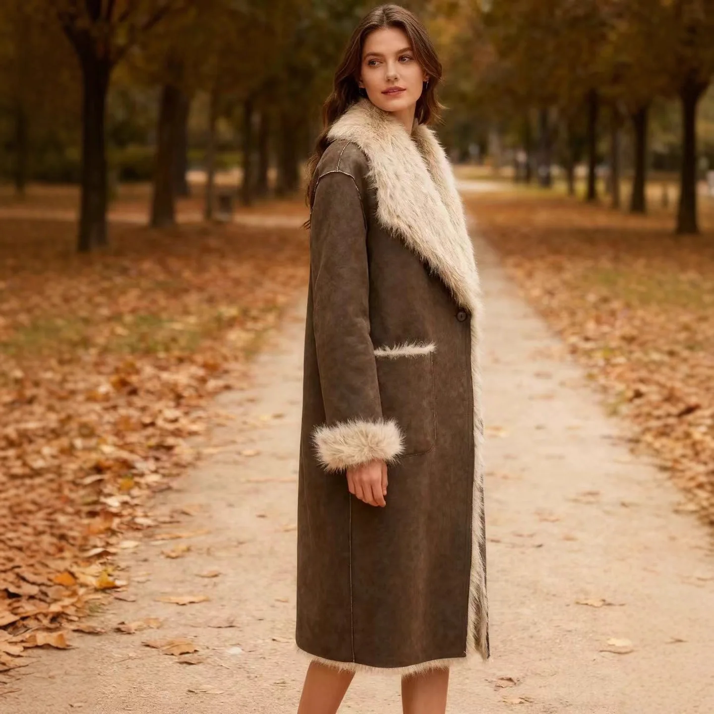 European and American Style Women's Autumn and Winter New Double-Sided Long Coat Thick Warm Jacket
European and American Style Women's Autumn and Winter New Double-Sided Long Coat Thick Warm Jacket