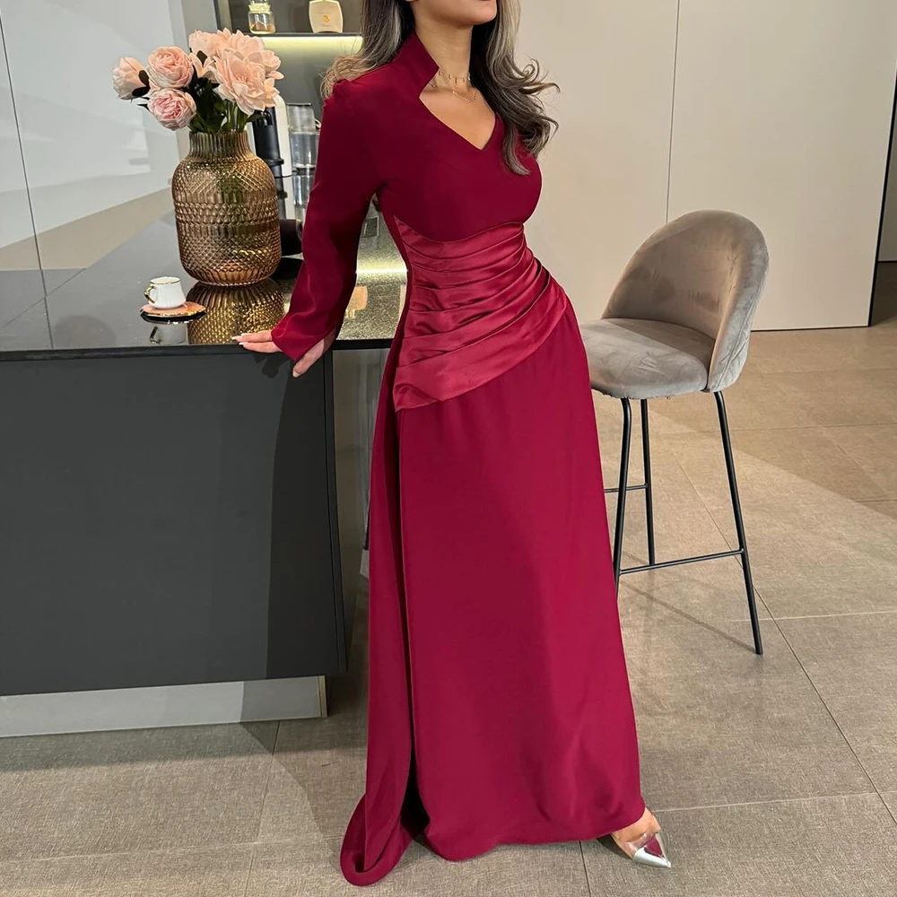 Customized High Quality Off the Shoulder Jersey Evening Dress Formal V-Neck Long Sleeves Straight Floor Length Celebrity Gowns
Customized High Quality Off the Shoulder Jersey Evening Dress Formal V-Neck Long Sleeves Straight Floor Length Celebrity Gowns