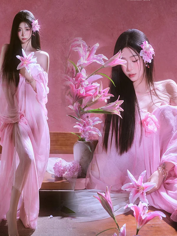 Elegant Pink Dyed Drifting Dress Chinese Style Photography Costume Zen Cool Breeze High End Individual Photography Wear
Elegant Pink Dyed Drifting Dress Chinese Style Photography Costume Zen Cool Breeze High End Individual Photography Wear