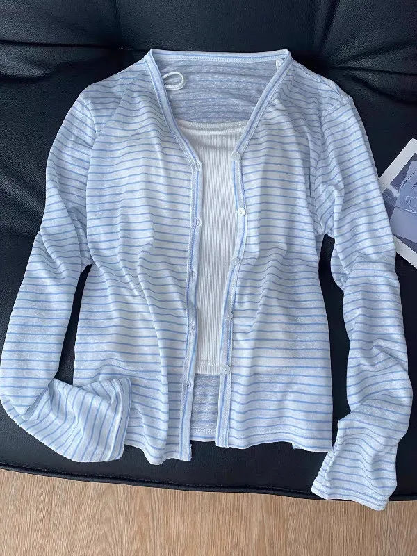 plus Size Women's Summer Lightweight Loose Casual Striped Open Cardigan Sun Protection Clothing for plus Size Pear Shaped Women
plus Size Women's Summer Lightweight Loose Casual Striped Open Cardigan Sun Protection Clothing for plus Size Pear Shaped Women