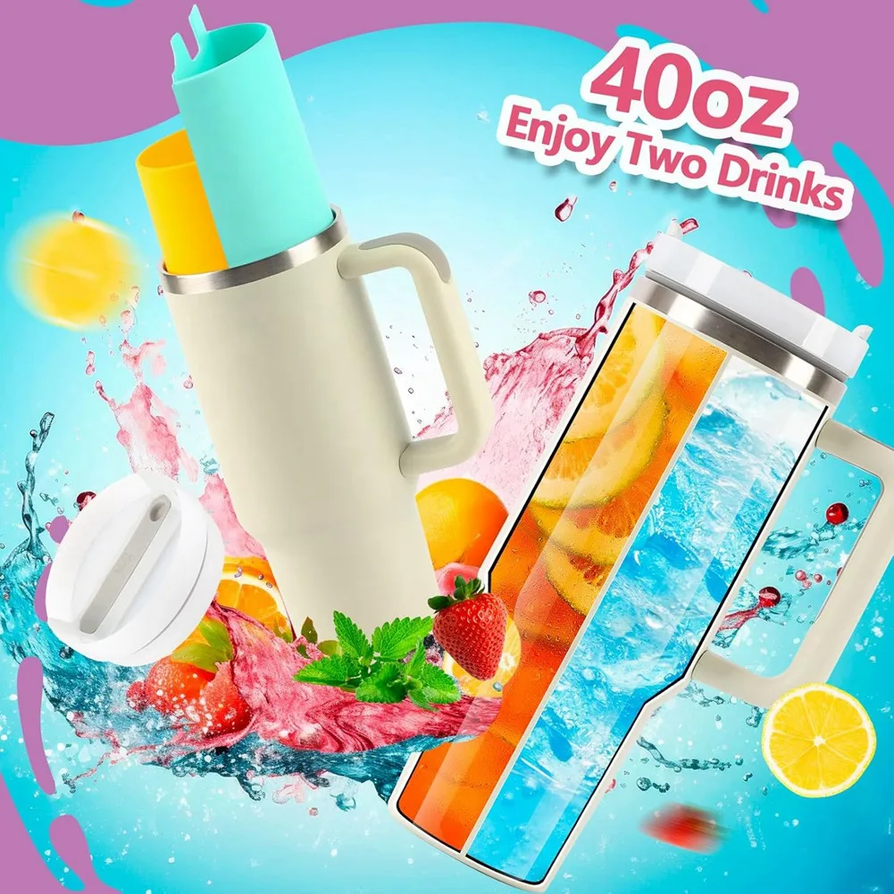 SOFT-Silicone 2-In-1 Cup For Stanley Cup 40 Oz For Stanley Cup Accessories,Double Drinks Bag For Stanley Cups Dispense
SOFT-Silicone 2-In-1 Cup For Stanley Cup 40 Oz For Stanley Cup Accessories,Double Drinks Bag For Stanley Cups Dispense