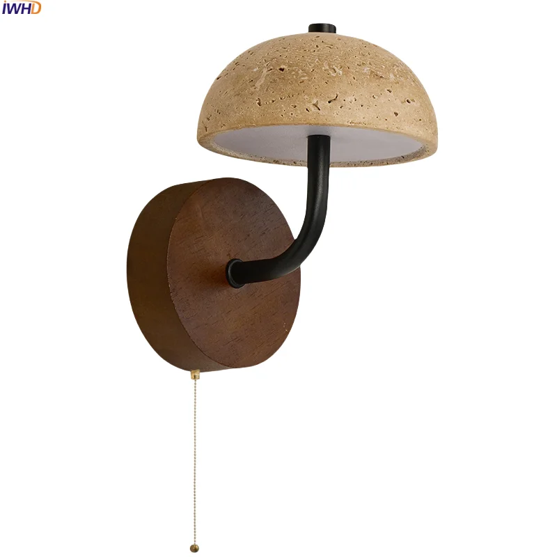 IWHD Mushroom Stone LED Wall Lamps Bedroom Children's Room Mirror Pull Chain Switch Japan Vintage Living Room Lights Wandlampen
IWHD Mushroom Stone LED Wall Lamps Bedroom Children's Room Mirror Pull Chain Switch Japan Vintage Living Room Lights Wandlampen
