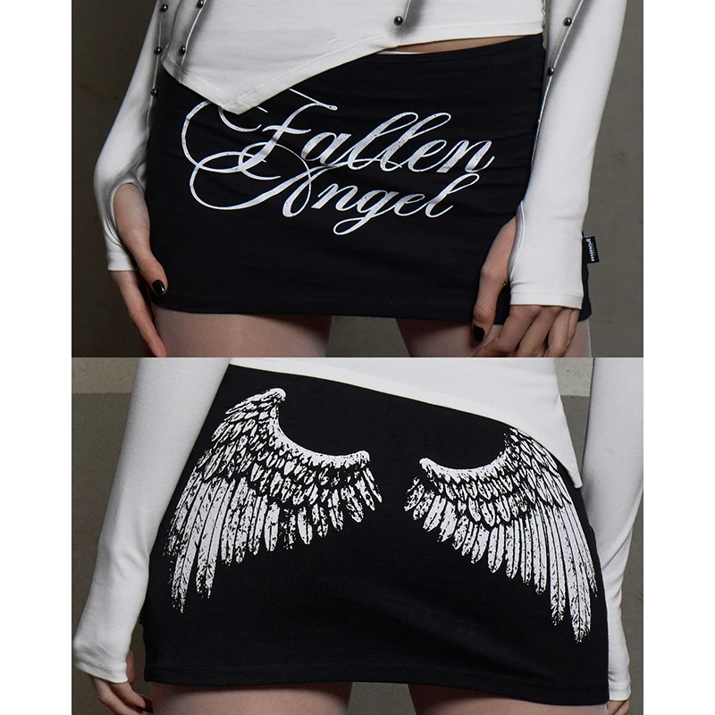 Women's Casual Punk Skirt Black Embellished & Wing Print Low Rise Slim Fit Bodycon Mini Skirt 2026 Women's Clothing Skirts
Women's Casual Punk Skirt Black Embellished & Wing Print Low Rise Slim Fit Bodycon Mini Skirt 2026 Women's Clothing Skirts