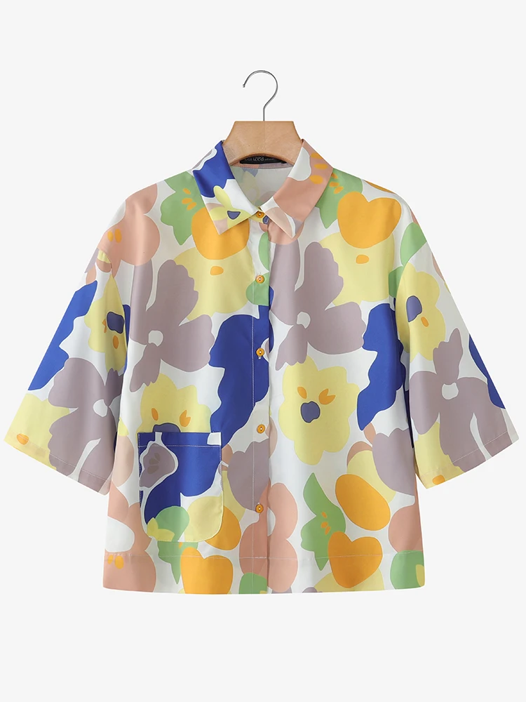 ZANZEA Women Holiday Floral Print Loose Shirts Summer 2025 Three Quarter Collared Blouses Beach Style Casual Button Up Tops
ZANZEA Women Holiday Floral Print Loose Shirts Summer 2025 Three Quarter Collared Blouses Beach Style Casual Button Up Tops