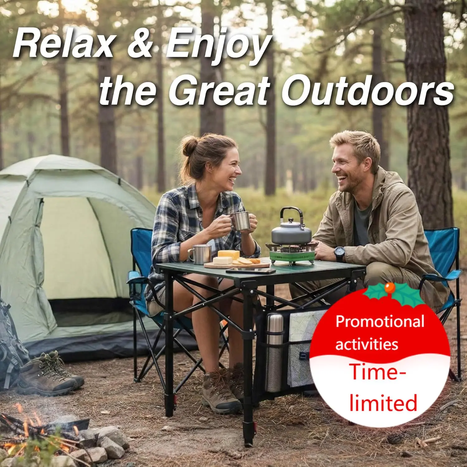 Camping Table Portable Foldable with Adjustable Height, Lightweight Collapsible Aluminum Roll-Up Camp Table with Storage Bag & C
Camping Table Portable Foldable with Adjustable Height, Lightweight Collapsible Aluminum Roll-Up Camp Table with Storage Bag & C