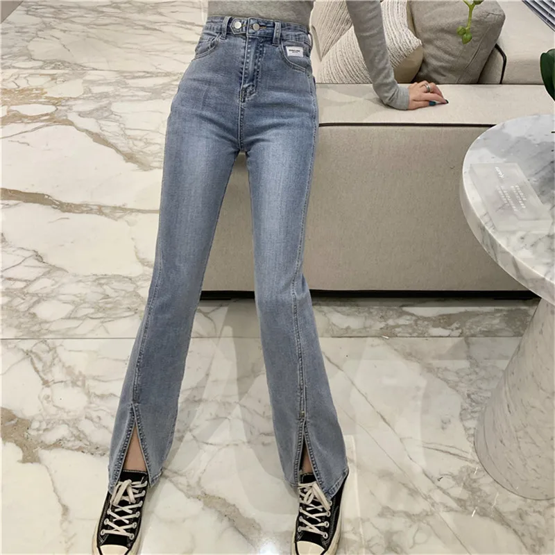 2023 Women Straight Jeans Korean Fashion Spring Split Denim Flare Pants Casual Y2K Clothes Solid Trousers Female Jean Pants
2023 Women Straight Jeans Korean Fashion Spring Split Denim Flare Pants Casual Y2K Clothes Solid Trousers Female Jean Pants