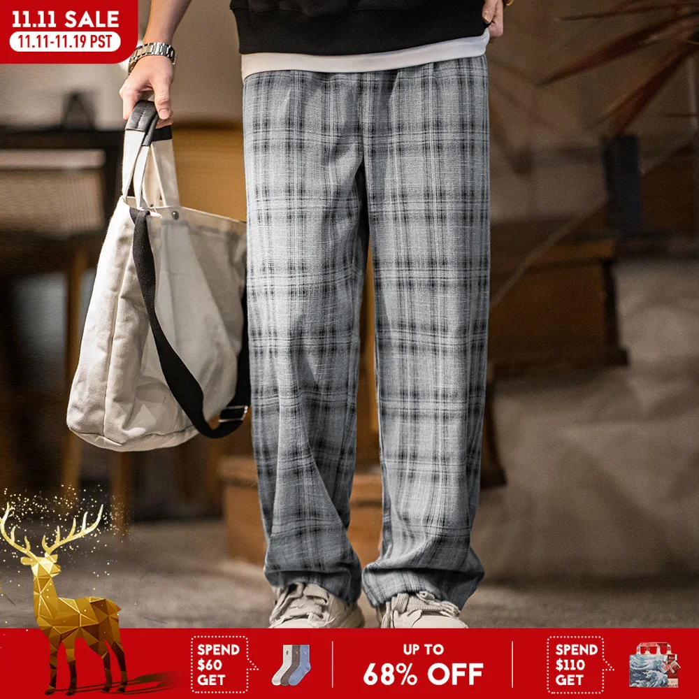 Maden Vintage Checkered Cargo Pants Men's Spring Lightweight Loose Fit Drawstring Waist Straight Trousers Casual Wide Leg Pants
Maden Vintage Checkered Cargo Pants Men's Spring Lightweight Loose Fit Drawstring Waist Straight Trousers Casual Wide Leg Pants