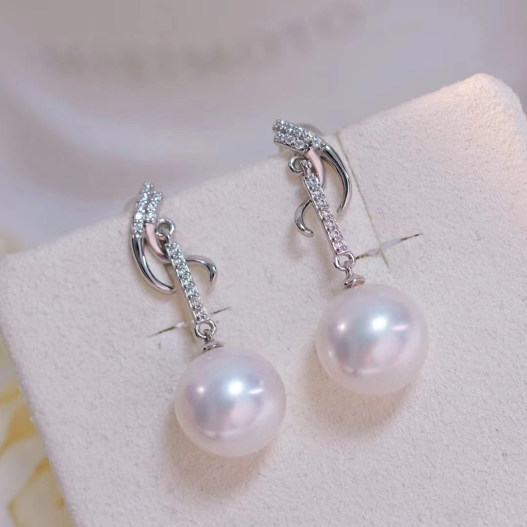 925 Sterling Silver Earrings Base Findings Mountings Jewelry Mounts Fittings Women's Accessories for 8-12mm Beads
925 Sterling Silver Earrings Base Findings Mountings Jewelry Mounts Fittings Women's Accessories for 8-12mm Beads