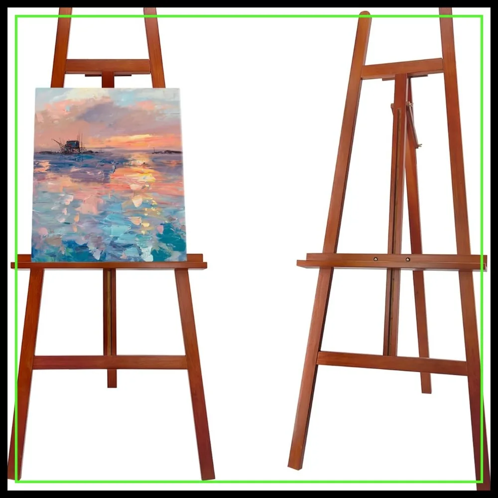 Wooden A-Frame Standing Easel, 55'' Holds Canvas up to 60'', Adjustable Pine Display Easel for Art, Wedding Sign, Walnut
Wooden A-Frame Standing Easel, 55'' Holds Canvas up to 60'', Adjustable Pine Display Easel for Art, Wedding Sign, Walnut