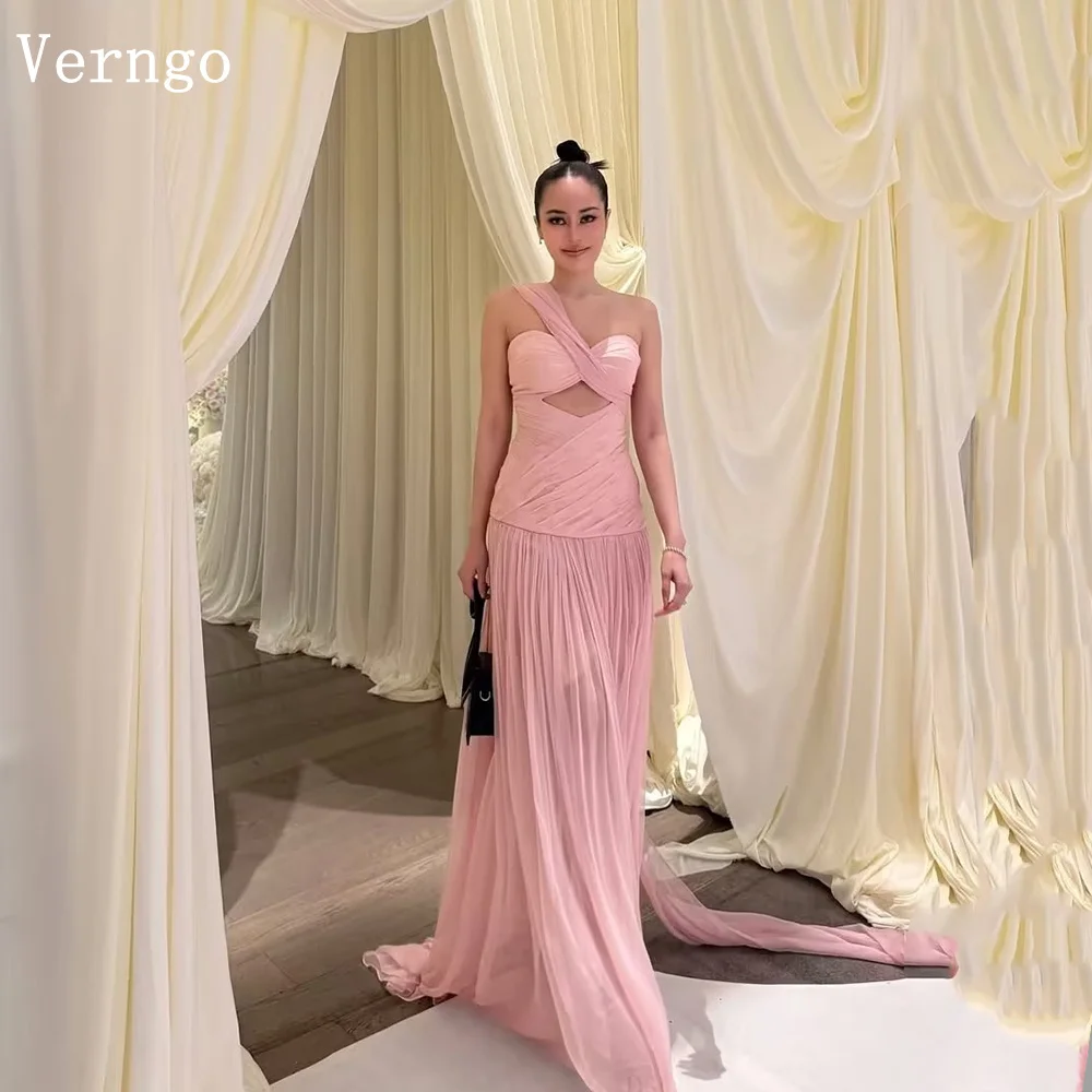 Verngo Blush Pink Chiffon Evening Dress One Shoulder Cut Out Mermaid Formal Occasion Dresses Elegant Silk Prom Gown Customized
Verngo Blush Pink Chiffon Evening Dress One Shoulder Cut Out Mermaid Formal Occasion Dresses Elegant Silk Prom Gown Customized