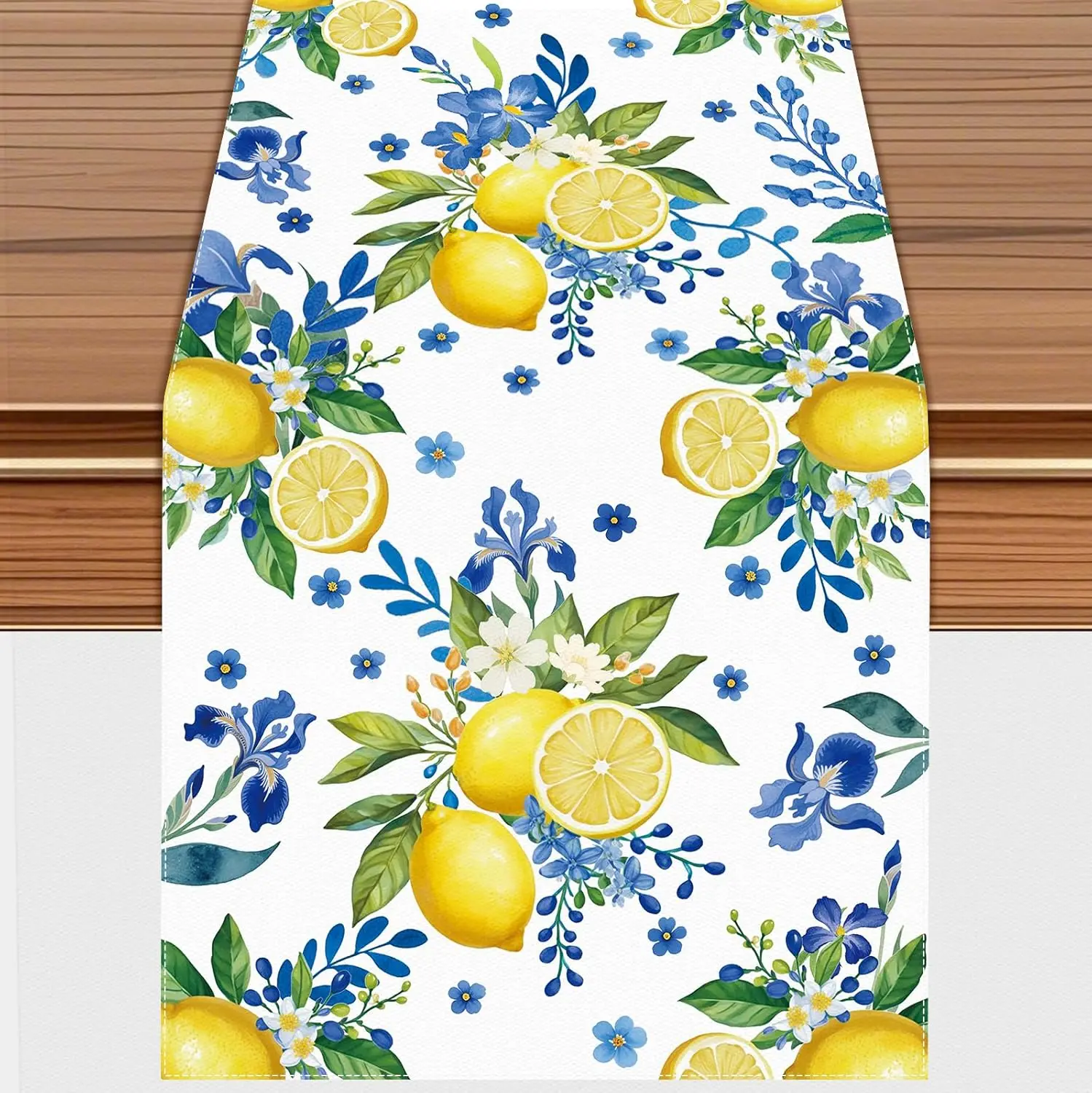 Summer Lemon Blue Floral Linen Table Runner Party Decor Reusable Farmhouse Kitchen Dining Table Runner Wedding Decorations
Summer Lemon Blue Floral Linen Table Runner Party Decor Reusable Farmhouse Kitchen Dining Table Runner Wedding Decorations