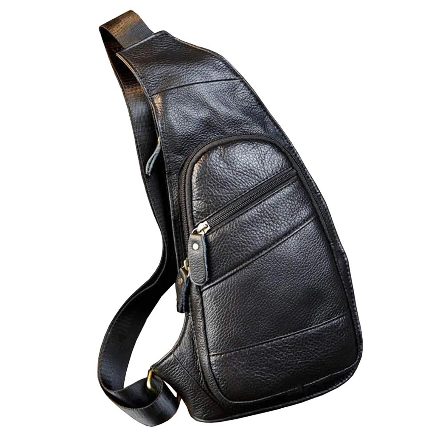Men's Genuine Leather Sling Chest Bag Black Casual Crossbody Chest Bag Multi-Layer Zipper Pockets for Daily Work Travel Outdoor
Men's Genuine Leather Sling Chest Bag Black Casual Crossbody Chest Bag Multi-Layer Zipper Pockets for Daily Work Travel Outdoor