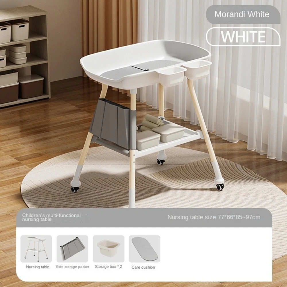 Baby Changing Table, Adjustable Height Diaper Changing Station Changing Pad, Nursery Organizer and Large Storage Rack for Infant
Baby Changing Table, Adjustable Height Diaper Changing Station Changing Pad, Nursery Organizer and Large Storage Rack for Infant