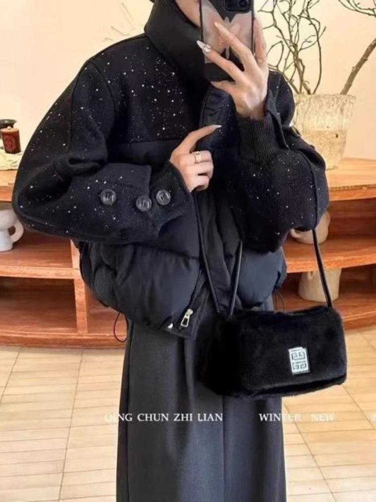 Chic sequin Loose Parkas Women Winter Design Puffy Coats Fashion Long Sleeve High Quality Down Cotton Jacket
Chic sequin Loose Parkas Women Winter Design Puffy Coats Fashion Long Sleeve High Quality Down Cotton Jacket