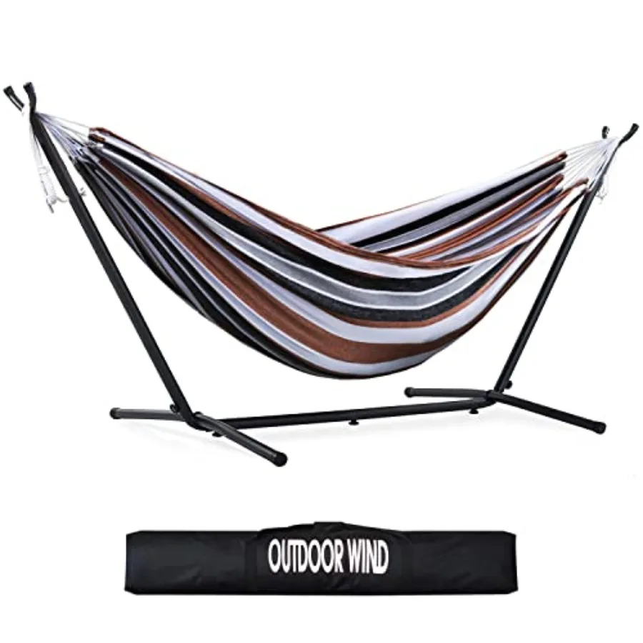 550lbs Capacity Double Hammock with 10ft Heavy Duty Steel Stand in Black Portable Carrying Case Easy Setup
550lbs Capacity Double Hammock with 10ft Heavy Duty Steel Stand in Black Portable Carrying Case Easy Setup