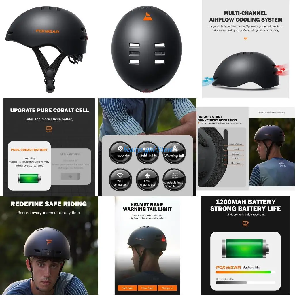 C7AB Helmets with 720P Camera & Windproof Ear Protections Comfortable Helmets with Recording & Bright Front LEDs
C7AB Helmets with 720P Camera & Windproof Ear Protections Comfortable Helmets with Recording & Bright Front LEDs