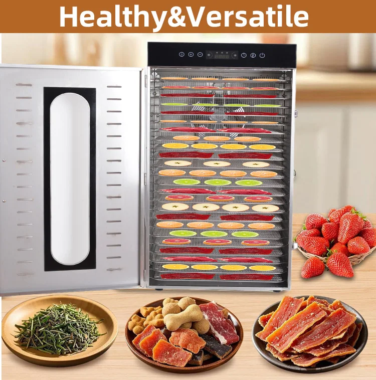 Commercial Household 24-Tray Food Dehydrator Stainless Steel 304 2000W Industrial Grade 30~90℃ Temperature Range for Electric
Commercial Household 24-Tray Food Dehydrator Stainless Steel 304 2000W Industrial Grade 30~90℃ Temperature Range for Electric