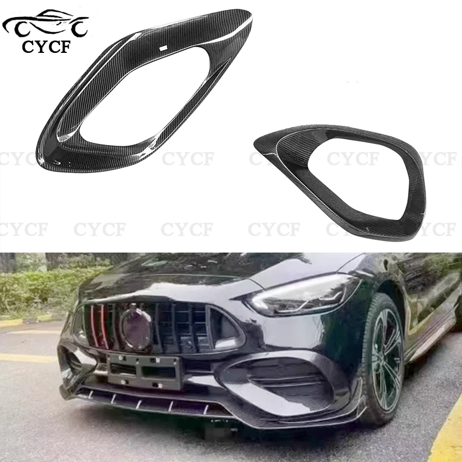2PCS Carbon Fiber Front Bumper Air Vent Cover Trims Fog Lamp Frame for Mercedes Benz C Class W206 High-Quality Car Accessories
2PCS Carbon Fiber Front Bumper Air Vent Cover Trims Fog Lamp Frame for Mercedes Benz C Class W206 High-Quality Car Accessories