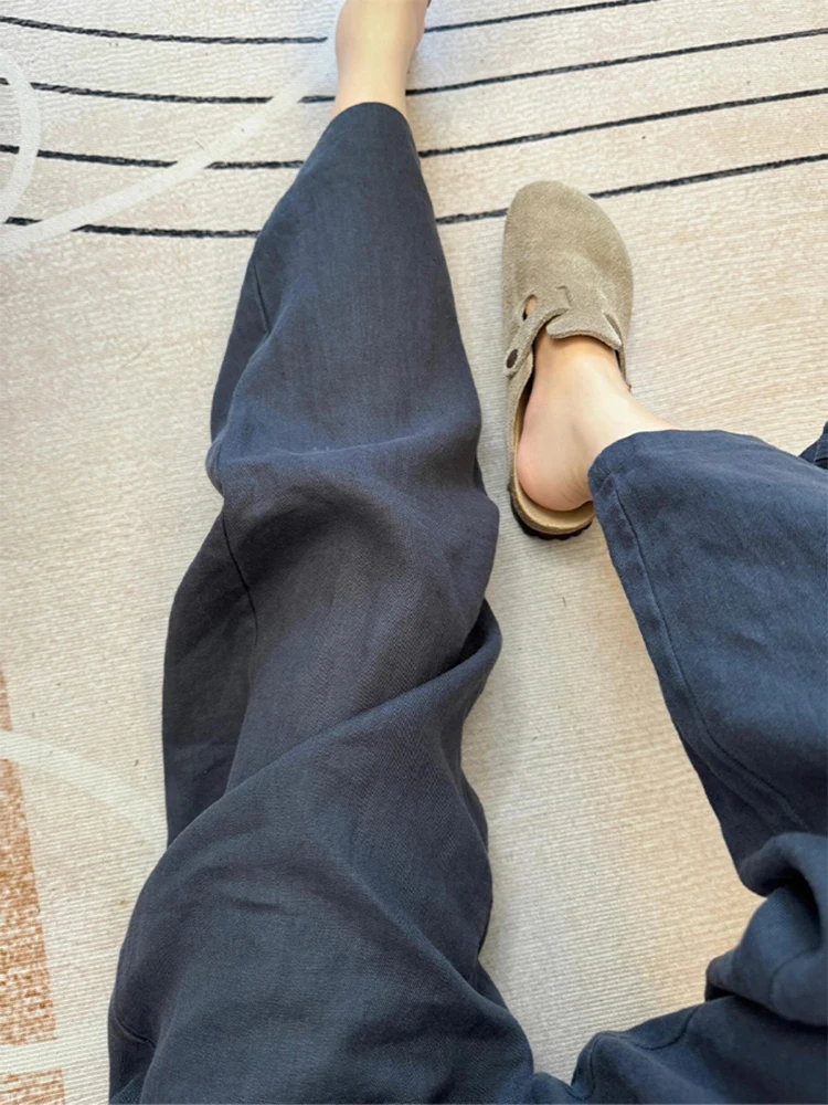 Elegant Grey Linen Wide Leg Pants Women Summer Thin High Waist Drape Casual Cotton Linen Straight Leg Walking Trousers
Elegant Grey Linen Wide Leg Pants Women Summer Thin High Waist Drape Casual Cotton Linen Straight Leg Walking Trousers