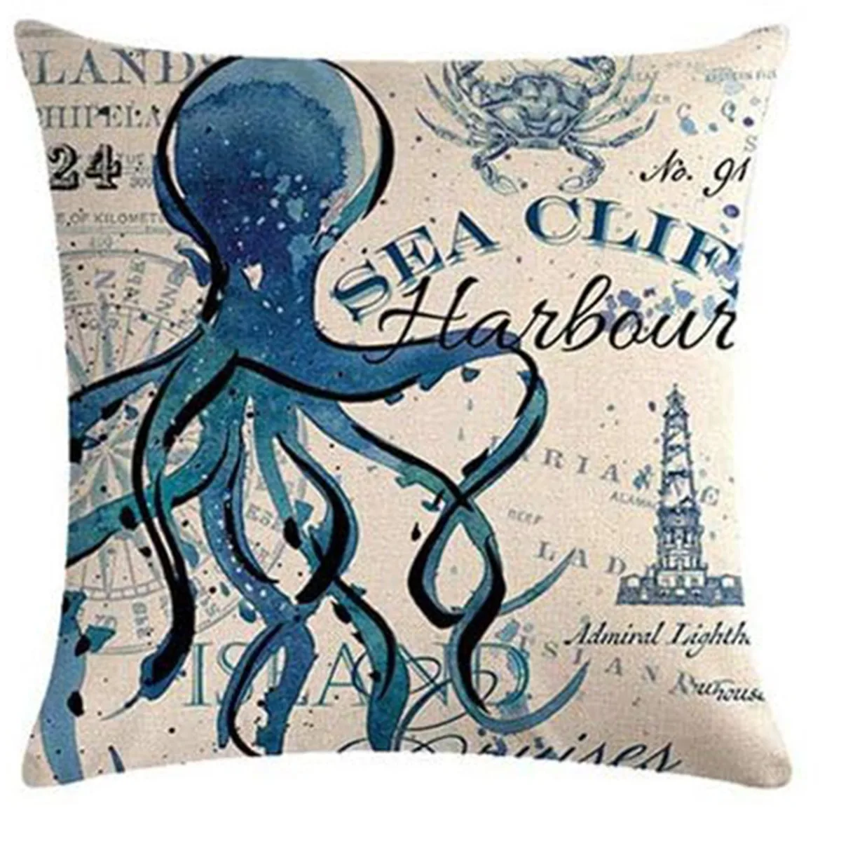 Nautical Octopus Cushion Cover Peach Skin Vintage Ocean Marine Life Pillowcase Sofa Home Decor Coastal Throw Pillow Cover 1PC
Nautical Octopus Cushion Cover Peach Skin Vintage Ocean Marine Life Pillowcase Sofa Home Decor Coastal Throw Pillow Cover 1PC