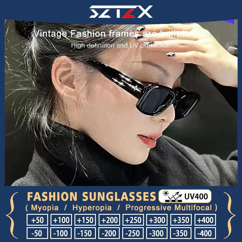 SZTZX новые модные солнцезащитные очки по рецепту с защитой UV400, прогрессивные линзы, ретро кошачий глаз, близорукость, солнцезащитные очки для вождения для женщин
SZTZX новые модные солнцезащитные очки по рецепту с защитой UV400, прогрессивные линзы, ретро кошачий глаз, близорукость, солнцезащитные очки для вождения для женщин