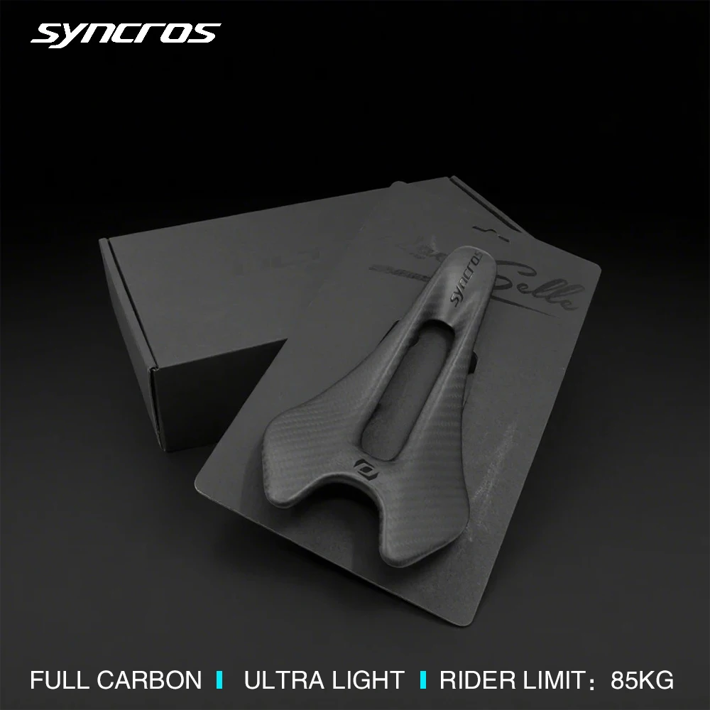 Syncros Carbon Fiber Road Saddle Ultralight 63g 242*122 Full Carbon Double-Track Hollow Breathable Bike Seat Cushion Accessories
Syncros Carbon Fiber Road Saddle Ultralight 63g 242*122 Full Carbon Double-Track Hollow Breathable Bike Seat Cushion Accessories