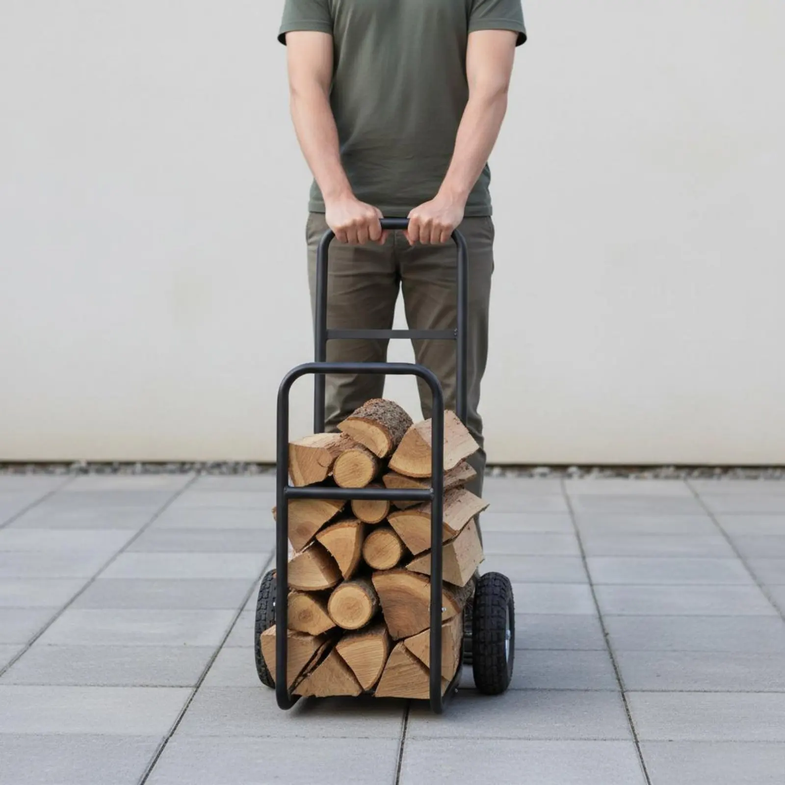 Firewood Cart 100kg Load Capacity Rolling Firewood Cart Sturdy Duty Log Hauler Air-Filled Tires Wheeled Log Rack for Backyard
Firewood Cart 100kg Load Capacity Rolling Firewood Cart Sturdy Duty Log Hauler Air-Filled Tires Wheeled Log Rack for Backyard