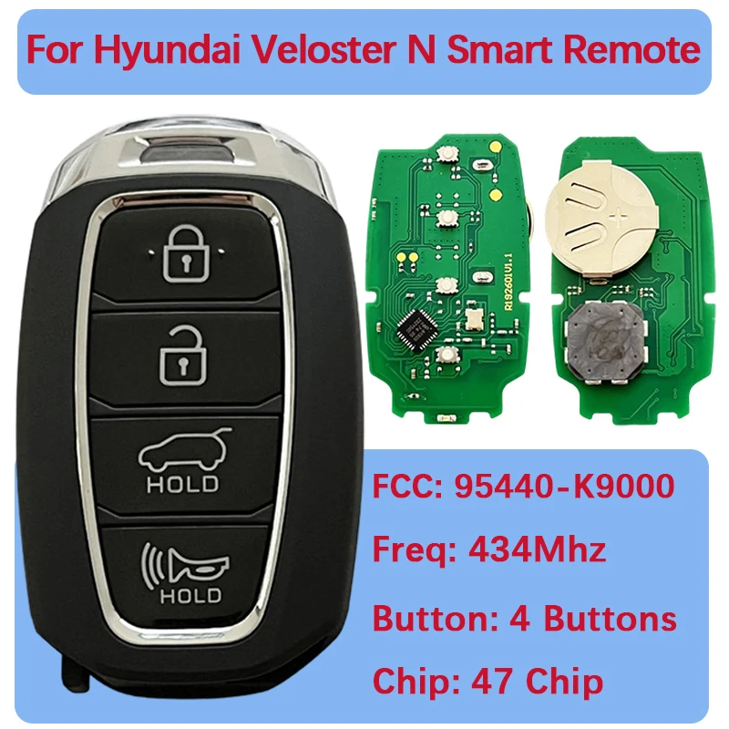 CN020224 Afterarmetk Smart Remote Номер детали 95440-K9000 4 кнопки 47 чип 433 МГц FCC ID SY5IGFGE04 для Hyundai Veloster N
CN020224 Afterarmetk Smart Remote Номер детали 95440-K9000 4 кнопки 47 чип 433 МГц FCC ID SY5IGFGE04 для Hyundai Veloster N