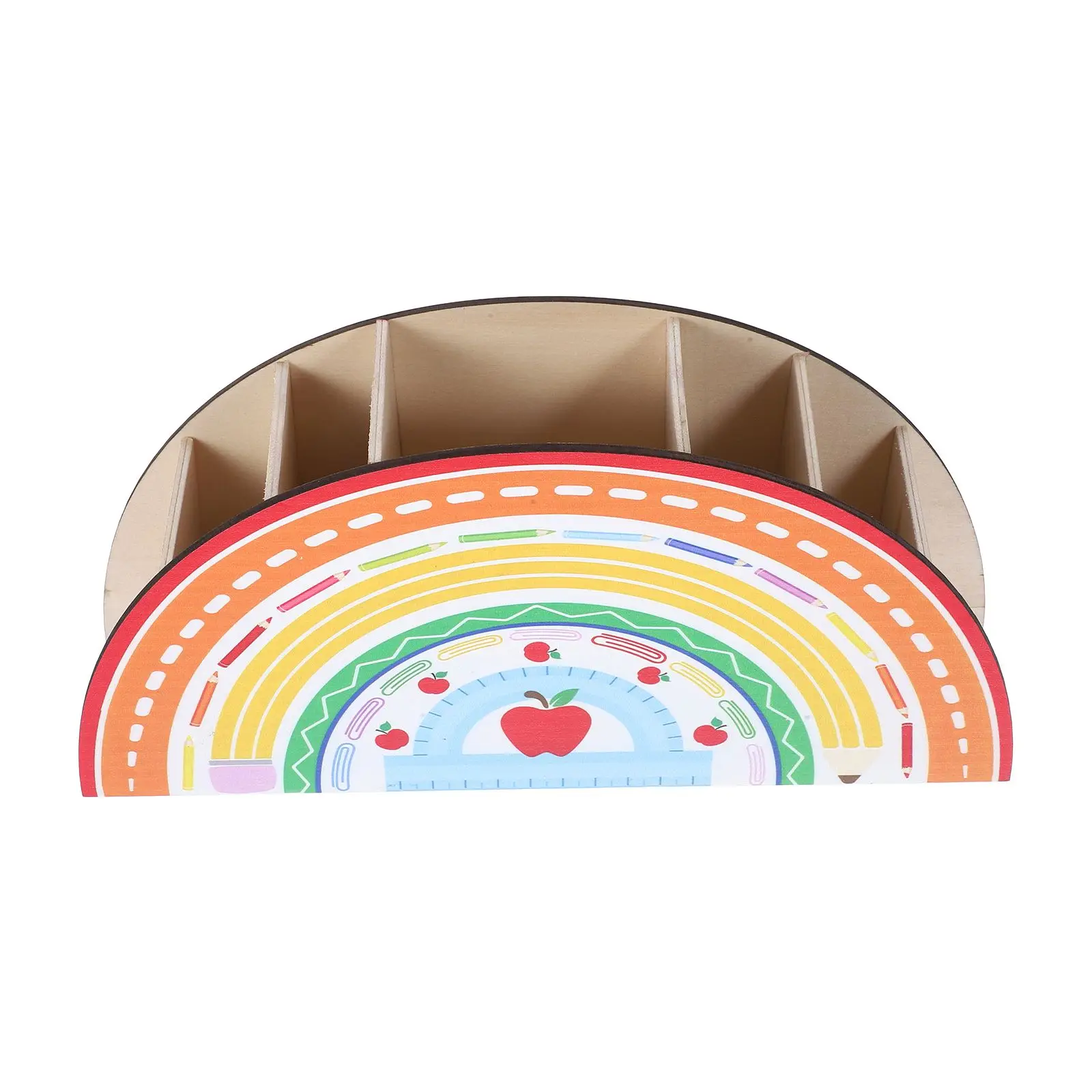 Wooden Pen Holder Desk Organizer Rainbow Colors Storage Box for Pens Brushes Rulers Teacher Gifts Vibrant Decor
Wooden Pen Holder Desk Organizer Rainbow Colors Storage Box for Pens Brushes Rulers Teacher Gifts Vibrant Decor