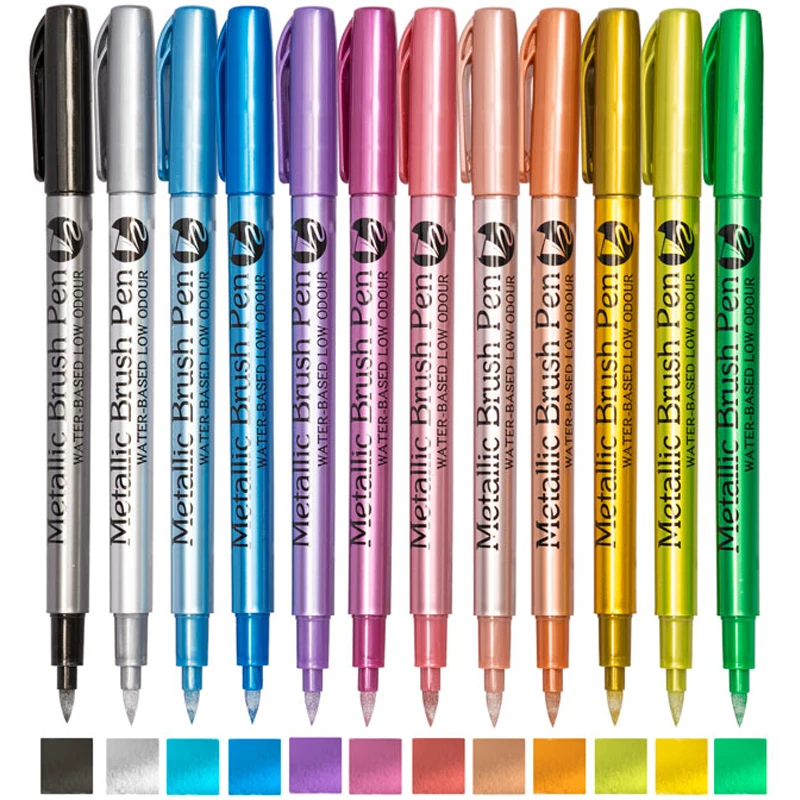 12 Color Metallic Marker Pen Resin Drawing Pen Acrylic Paint DIY Highlights Permanent Marker DIY Card Art Supplies Stationery
12 Color Metallic Marker Pen Resin Drawing Pen Acrylic Paint DIY Highlights Permanent Marker DIY Card Art Supplies Stationery