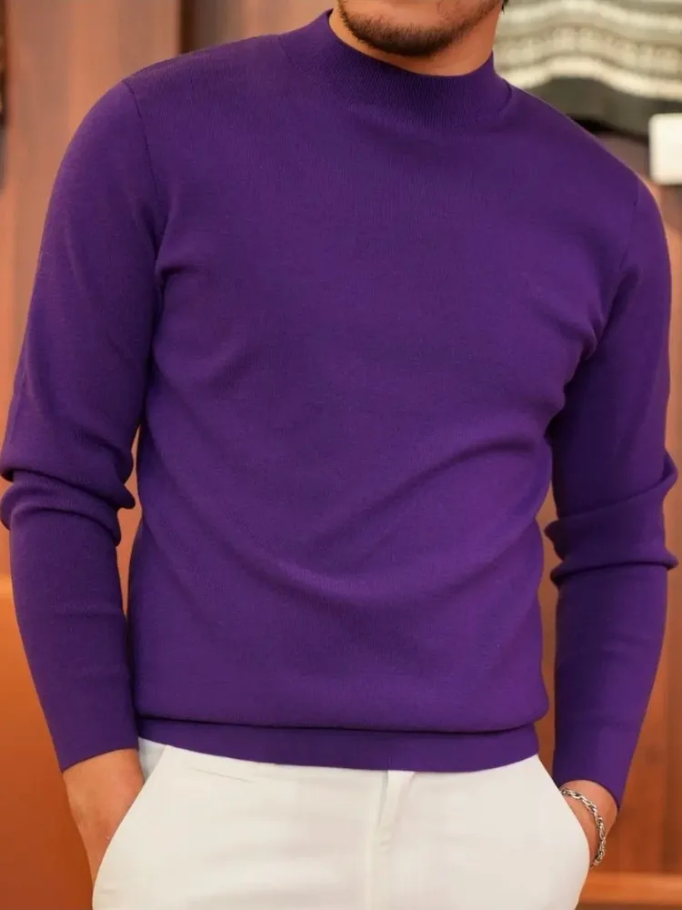 Fashionable Urban Men's Knitted Long Sleeve round Neck Base Shirt All-Match Style Color Autumn Winter Casual Wear
Fashionable Urban Men's Knitted Long Sleeve round Neck Base Shirt All-Match Style Color Autumn Winter Casual Wear