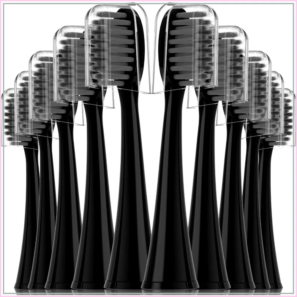 Replacement Heads for Sonic Toothbrush, Soft Bristles, 10 Pack with Dust Cover Caps
Replacement Heads for Sonic Toothbrush, Soft Bristles, 10 Pack with Dust Cover Caps