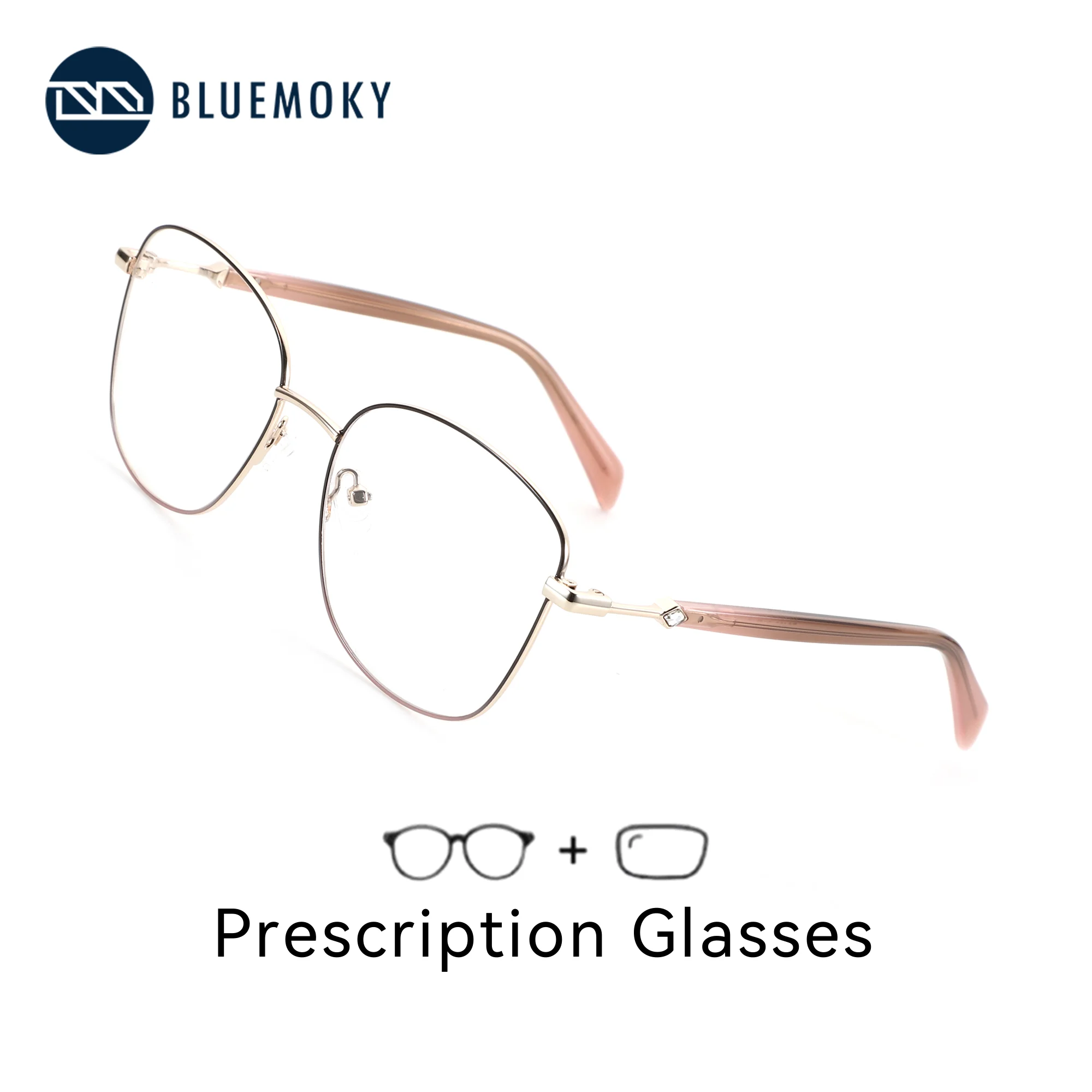 BLUEMOKY (M Size) Metal Butterfly Prescription Glasses For Women Photochromic Eyeglasses Myopia Custom Optical Lenses
BLUEMOKY (M Size) Metal Butterfly Prescription Glasses For Women Photochromic Eyeglasses Myopia Custom Optical Lenses