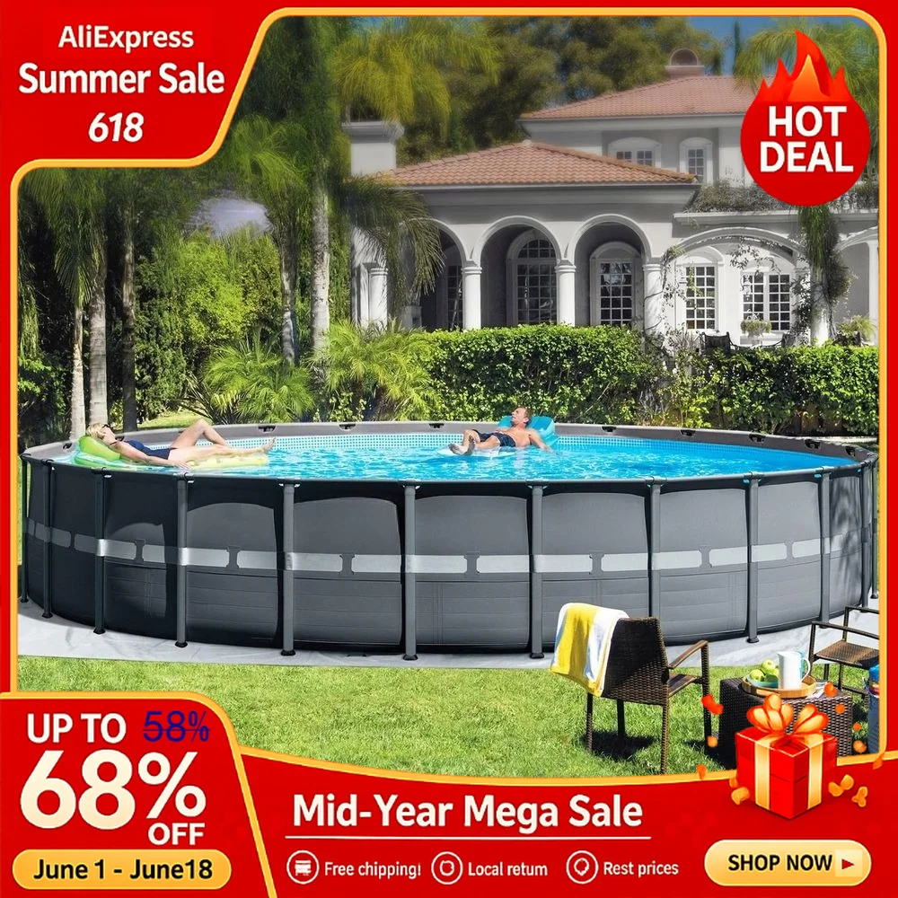 Activity 24ft x 52in Large Round Pool w/ Sand Filter & 2 Inflatable Lounge Recliners Custom
Activity 24ft x 52in Large Round Pool w/ Sand Filter & 2 Inflatable Lounge Recliners Custom