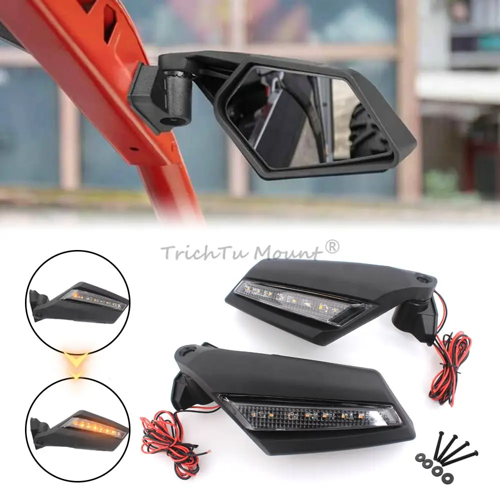 UTV Rear View Mirror Flowing LED Turn Signal Light Side Mirrors For Can-Am Maverick X3 Max 4x4 XDS XRS Turbo R RR 2017-2024
UTV Rear View Mirror Flowing LED Turn Signal Light Side Mirrors For Can-Am Maverick X3 Max 4x4 XDS XRS Turbo R RR 2017-2024
