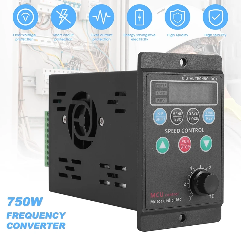 frequency converter 220V 750W Single-Phase Input 3-Phase Output Motor Driver Frequency Converter with Four-Digit
frequency converter 220V 750W Single-Phase Input 3-Phase Output Motor Driver Frequency Converter with Four-Digit