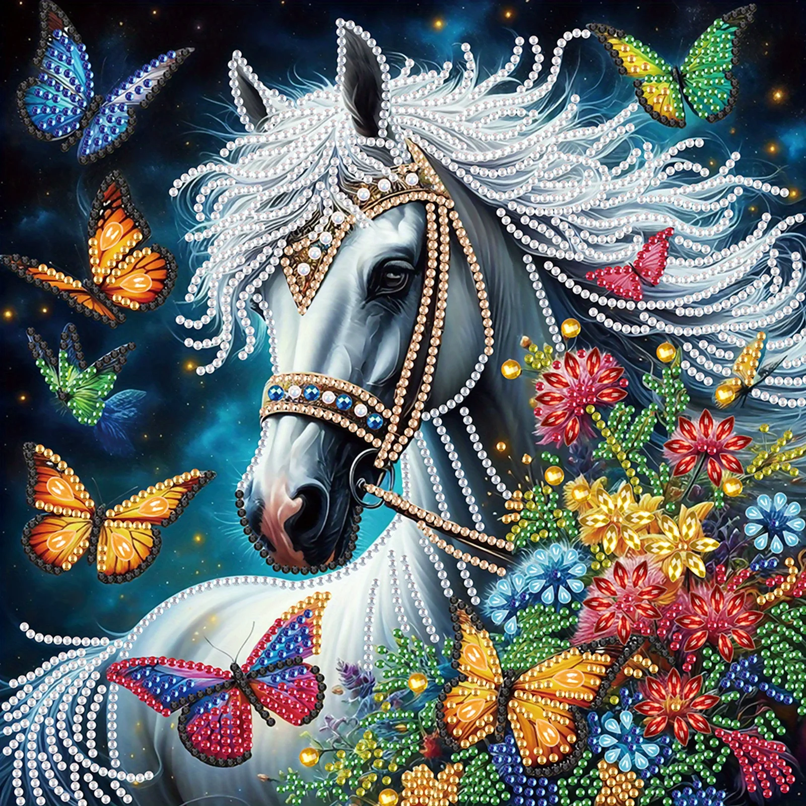 DIY Horse and Flower 5D Special Shape Diamond Art Kits for Beginners,Diamond Art Painting Kits for Home Wall Decoration Gift
DIY Horse and Flower 5D Special Shape Diamond Art Kits for Beginners,Diamond Art Painting Kits for Home Wall Decoration Gift