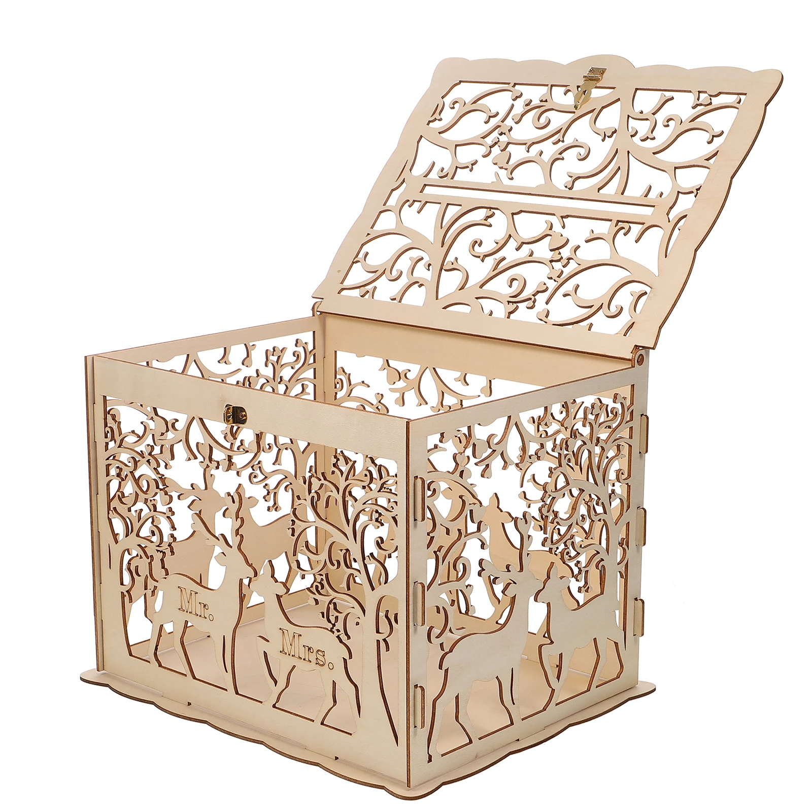 Wooden Business Card Box Hollow Deer Design Storage Wedding Party Favor Boxes Gifts Rustic Commemorative Decorative Handmade DIY
Wooden Business Card Box Hollow Deer Design Storage Wedding Party Favor Boxes Gifts Rustic Commemorative Decorative Handmade DIY