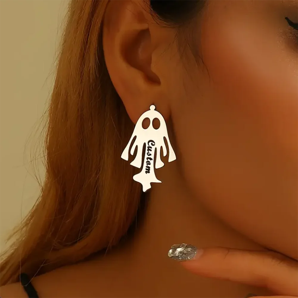 Customized Gothic Style Name Earrings, Personalized Halloween Day of the Dead Gift.
Customized Gothic Style Name Earrings, Personalized Halloween Day of the Dead Gift.