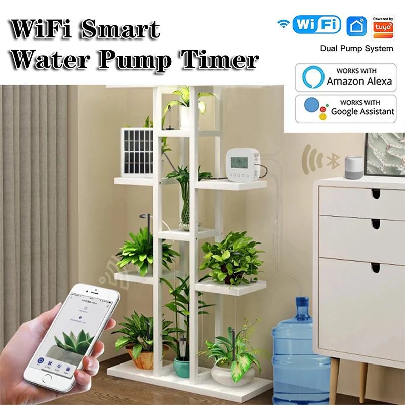WiFi Tuya Smart Watering Machine Automatic Plants Controller unit System Garden drip Irrigation Tools Alexa Google
WiFi Tuya Smart Watering Machine Automatic Plants Controller unit System Garden drip Irrigation Tools Alexa Google
