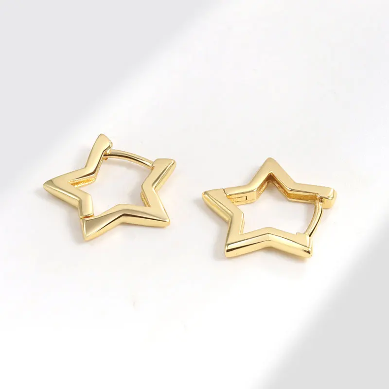 925 Sterling Silver Gold Colour Star Hoops Stud Earrings For Women Engagement Luxury Jewelry Accessories Wholesale Money 925
925 Sterling Silver Gold Colour Star Hoops Stud Earrings For Women Engagement Luxury Jewelry Accessories Wholesale Money 925