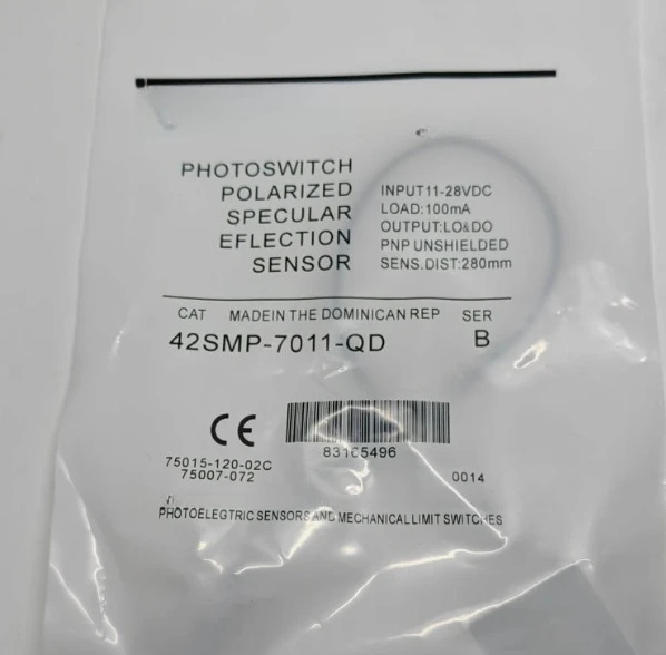 Абсолютно новый 42SMP-7011-QD UNDK 30P1713/S14 10118626 42SMP-7011 QD T18-2VPDL-Q8. Быстрая доставка.
Абсолютно новый 42SMP-7011-QD UNDK 30P1713/S14 10118626 42SMP-7011 QD T18-2VPDL-Q8. Быстрая доставка.