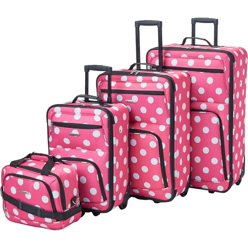 Polka Softside Upright Luggage Set, Expandable, Lightweight, Pink Dots, 4-Piece (14/19/24/28)
Polka Softside Upright Luggage Set, Expandable, Lightweight, Pink Dots, 4-Piece (14/19/24/28)